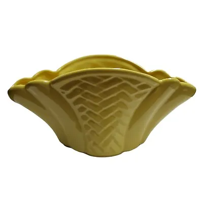 Buy Vintage RETRO ALAMO Pottery  #739 Yellow Vase Art Ware - 1950'S • 29.40£