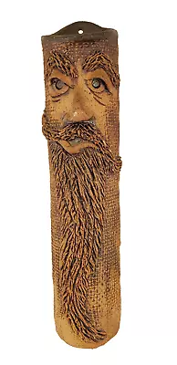 Buy Art Pottery Ceramic Wall Pocket Vase Green Forest Tree Sprite Elf Gnome Signed • 48.10£