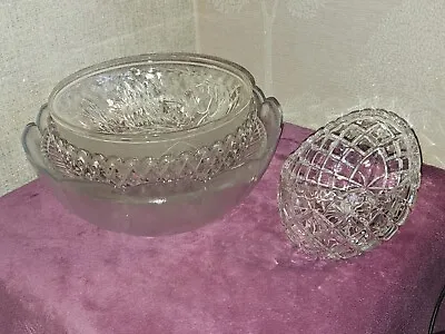 Buy Job Lot Of 6x Vintage Pressed & Cut Glass Bowls - For Serving, Mixing, Trifle • 5.99£