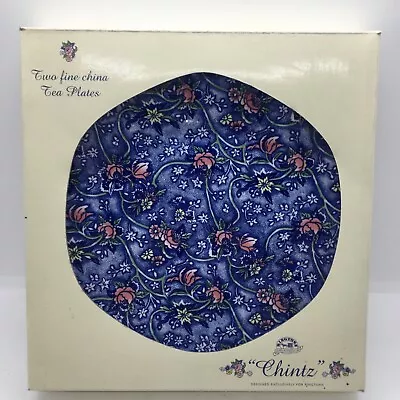 Buy Vintage James Sadler Chintz Floral Blue New Plate In Box By Ringtons • 24.99£
