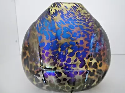 Buy SIGNED PETER LAYTON London Glassblowing British Studio/Art Glass Iridescent Vase • 165£