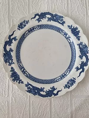 Buy Antique BOOTHS Blue Dragon Plate A8029 10.5 Inches Scalloped Edge • 10£