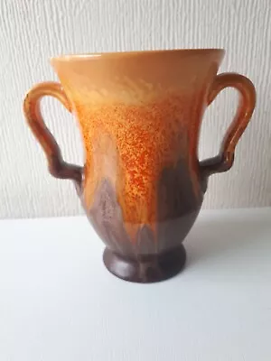 Buy  Vase Urn Orange And Brown BESWICK Ware Vgc ENGLAND 13.5cm Tall • 5.99£