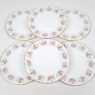 Buy Minton Sping Bouquet Side Plates 16.5cm Floral Bone China Vintage Dinnerware X 6 • 24£
