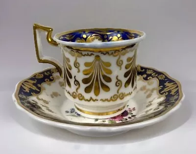 Buy Ridgway  Royal  Shape Pattn 2/1043 Coffee Cup And Saucer In Pattn 2/1063 C.1825 • 59£
