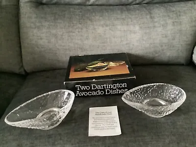 Buy Dartington Glass Avocado Dishes X 2  24% Lead Crystal Frank Thrower Boxed 1 • 6.50£
