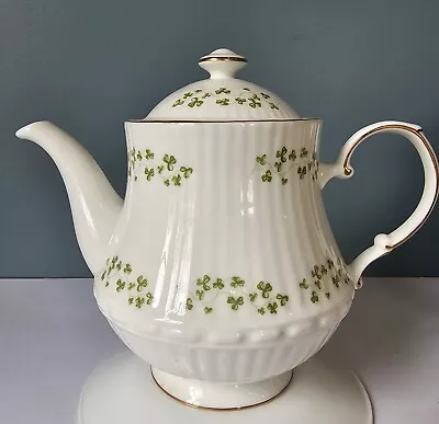 Buy Royal Tara Shamrock Trellis Teapot Ribbed Galway Ireland Porcelain Ribbed Fluted • 85£