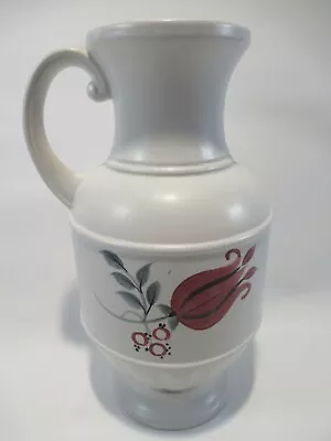 Buy Vintage Jug Vase By E Radford Pottery - Hand Painted - Woods England 26cm (H) • 10.75£