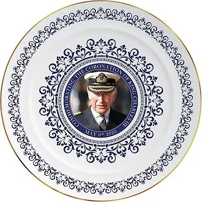 Buy King Charles Coronation Plate With Stand Commemorative Memorabilia Souvenir Gift • 4.51£