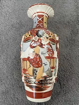 Buy Late 19th Century Japanese Meiji Satsuma Pottery Hand Painted Samurai Vase • 6£