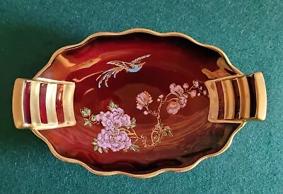 Buy Beautiful Carlton Ware Rouge Royale Dragonfly And Bird Of Paradise Pattern Dish • 14.40£
