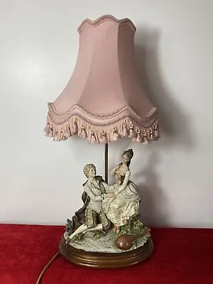 Buy Large Italian Masterpiece ‘The Lovers Proposal’ Capodimonte Figurine Lamp • 325£
