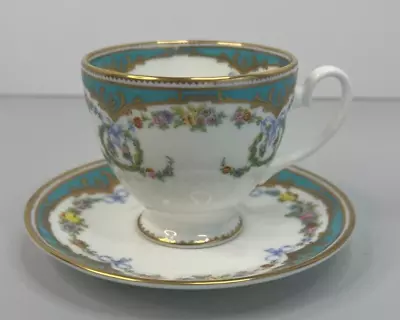 Buy Tea Cup ANd Saucer Official Staffordshire Bone China Queen Victoria Minton Style • 43.42£