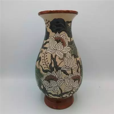 Buy VINTAGE Dona Saigon Vietnam 13  Tall Vase  Flowers  Studio / Art Pottery Stamped • 50£