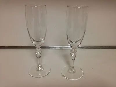 Buy Luminarc France Clear Crystal Champagne Flutes  Ball Top/stem -8  Tall  2 Total  • 8.49£