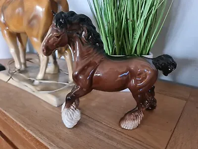 Buy VINTAGE 1970s LARGE SIZE BESWICK CANTERING SHIRE HORSE Model 975 8 Ins High  • 33.95£