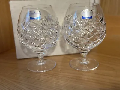 Buy Royal Doulton Crystal  A Pair Of Brandy Balloons   In The Arden Pattern • 29.99£