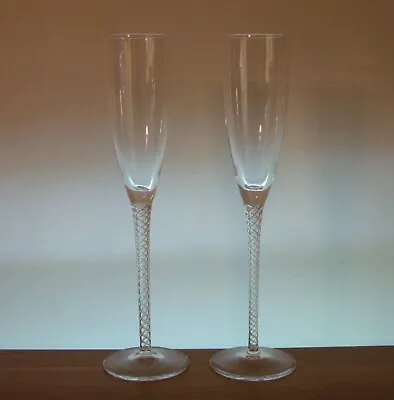 Buy Pair Of Stuart Crystal ~ Iona Champagne / Toasting Flutes In Excellent Condition • 90£