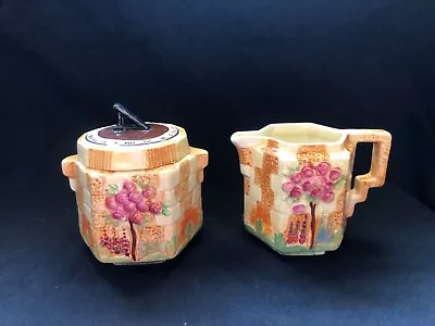 Buy Art Deco Beswick Pottery   Sundial  Milk Jug & Sugar Bowl ~ • 45£