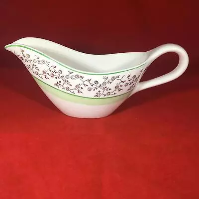 Buy Crown Clarence, Staffordshire, Green / Gold Daisy Pattern, Sauce / Gravy Boat • 19£