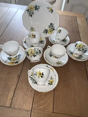 Buy Queen Anne Floral Tea Set X 20 Pieces Teacups, Saucers, Plates &Cake Plate/ • 18£