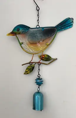 Buy Cute Hanging Glass Bird Wind Chime Metal With Bell Eden Bloom • 9.99£
