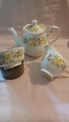 Buy Vintage China Teapot Sugar Bowl And Jug Colclough • 9.99£