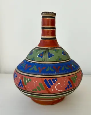 Buy Vintage Folk Art Mexican Pottery Water Jug Or Vase • 23.72£