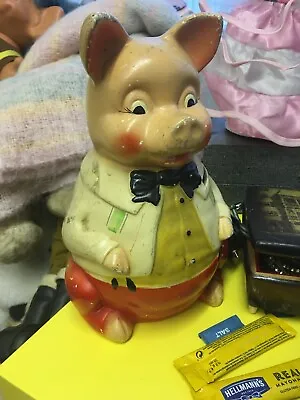 Buy Vintage Large Mr Pig Mr Piggy Bank Money Box By Ellgreave Pottery Co 9.5” • 22£