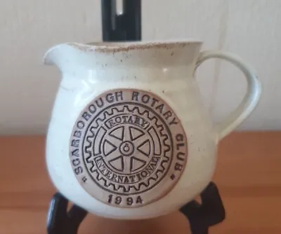 Buy Mushroom Pottery Sutton Hull Creamer. Embossed With Scarborough Rotary Club 1994 • 10£