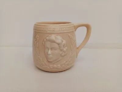 Buy 1953 KSP Coronation Mug Queen Elizabeth II Keele Street Pottery Royal Cup Cream • 8£