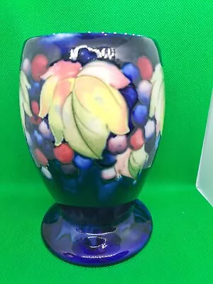 Buy Rare Moorcroft Goblet Leaf And Berry In Blue . • 195£