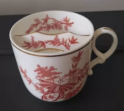 Buy Grainger & Co. Royal China Works, Worcester: Moustache Cup With Red Butterflies • 29.99£