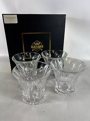 Buy KANARS Set 4x Large Whisky Ultra Clarity Crystal Glasses -  10.5 Cm Tall - EHB • 9.99£