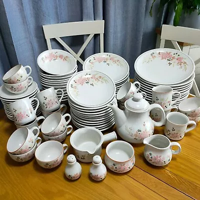 Buy Vintage Ceramic Tea Set Crockery 1980's Boots Hedge Rose Floral Dining Tableware • 4.90£