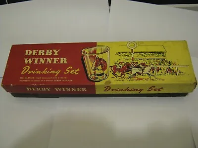 Buy Set Of Derby Winners Whisky Drinking Glasses Tn Original Box 1939,45,46,48,54 57 • 18£