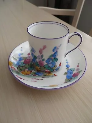 Buy White & Floral Vintage Crown Staffordshire Bone China Cup & Saucer. RoNo 740378 • 4£