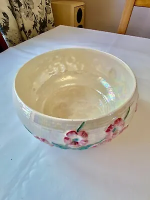 Buy Vintage Rare Maling Lustre Floral Oval Pearlescent Dish 10” X 5” • 15£