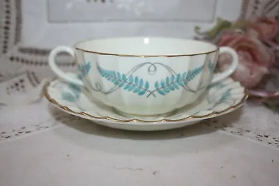 Buy Lovely Vintage Royal Worcester  Ferncroft  Twin Handle Soup Coupe Excellent 11 • 8£