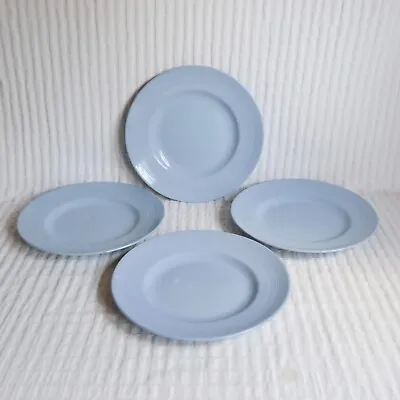 Buy Vintage Woods Ware Iris 10  Dinner Plates, Set Of 4, Blue Utility Post War • 25£