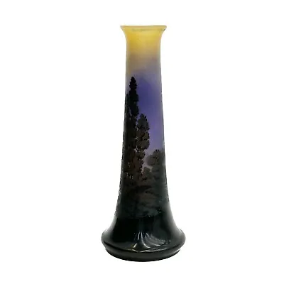 Buy Emile Galle French Acid Etched Scenic Cameo Glass Vase Circa 1880 Cracked 18  • 836.71£