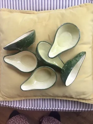 Buy Avocado Bowls X 6 Green Yellow Serving Dishes Retro Dinner Party • 12£