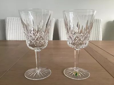 Buy PAIR WATERFORD Crystal Glass LARGE WATER / WINE GLASSES - Lismore 6.75  10oz • 35£
