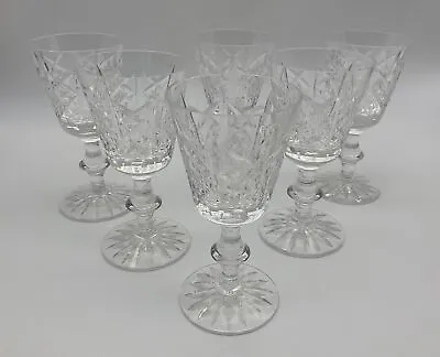 Buy Edinburgh Cut Glass Crystal Wine Glasses X 6 • 28£