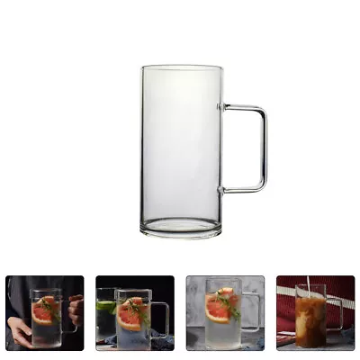 Buy 1pc Glass Mugs With Handles Large Glass Mug Glass Coffee Cups Clear Mugs • 18.65£