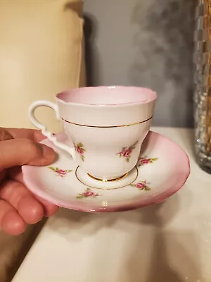 Buy Royal Stafford Teacup & Saucer Bone China Made In England Pink Roses PRISTINE • 7.61£