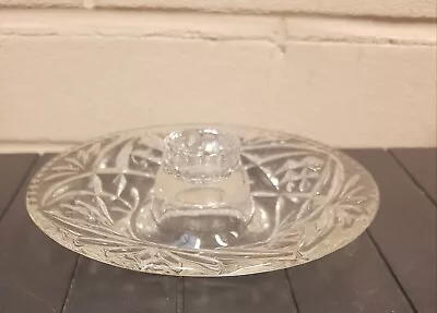 Buy Large Vintage Clear Glass Candle Holders, Candlesticks For Dinner/ Taper Candles • 10£