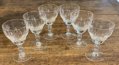 Buy Royal Brierley Crystal - Elizabeth - Set Of 6 X 5  Water / Wine Goblets - Vgc • 39.99£