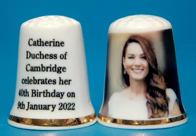 Buy Catherine Duchess Of Cambridge Kate 40th Birthday 9th January 2022  Thimble B/85 • 1.99£