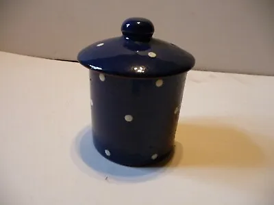 Buy Torquay Ware Blue And White Polka Dot Lidded Pot • 8.99£